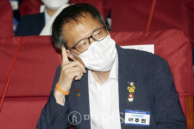 박주민 더불어민주당 당대표 후보. 사진. 구혜정 기자