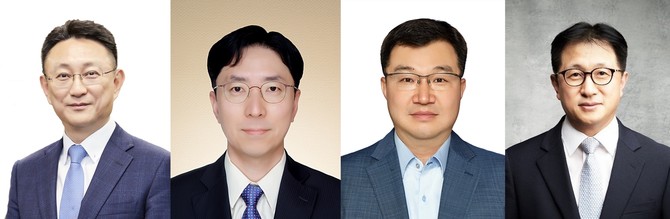 (왼쪽부터)김우석, 박준규, 홍선기, 홍성윤 부사장. 사진. 삼성생명