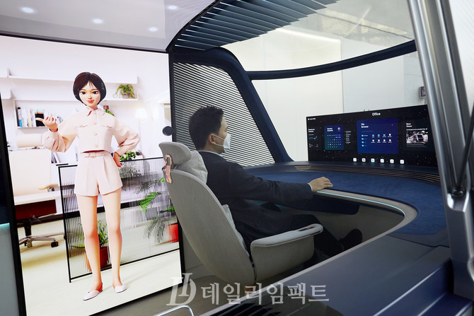 LG 미래 자율주행차 컨셉모델 'LG옴니팟'. 사진. 구혜정 기자
