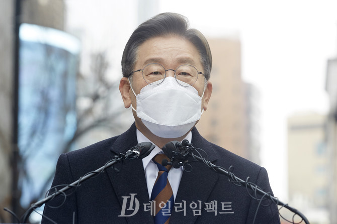 더불어민주당 이재명 대선후보. 사진. 구혜정 기자