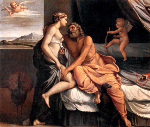  '제우스와 헤라'. 이탈리아 화가 안니발레 카라치(1560~1609 작.