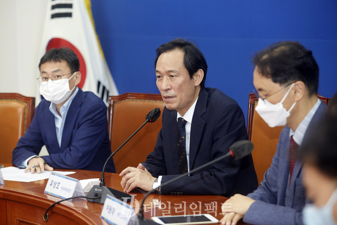 우상호 더불어민주당 비상대책위원장. 사진. 구혜정 기자