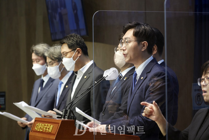 민주당 과방위원 ‘국민의힘 MBC 항의 방문은 언론 탄압’. 사진. 구혜정 기자