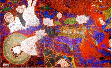 박생광(1904~1985), ‘명성황후’, 1984. 종이에 채색. 200×399cm. 이영미술관 제공