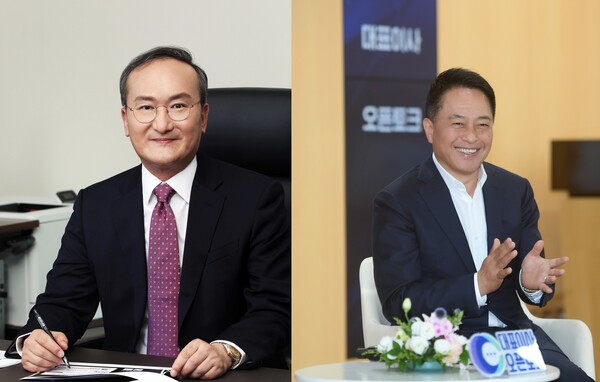 (왼쪽부터) 이석희 SK온 대표이사 사장, 최윤호 삼성SDI 대표이사 사장
