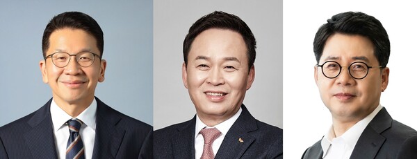 (왼쪽부터) 최창원 수펙스추구협의회 의장, 장용호 SK(주) CEO, 박상규 SK이노베이션 CEO / 사진=SK수펙스추구협의회